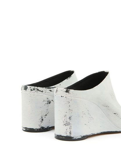 LEATHER HEEL MULES