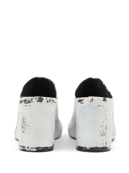 LEATHER HEEL MULES
