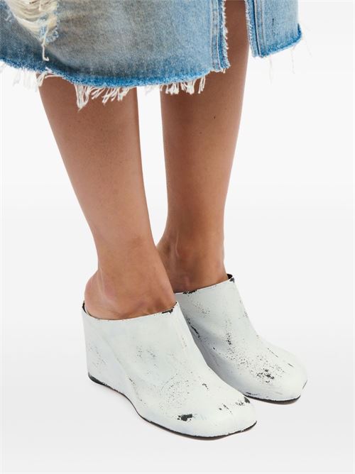 LEATHER HEEL MULES