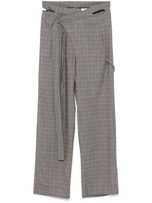 WOOL BLEND WRAP TROUSERS