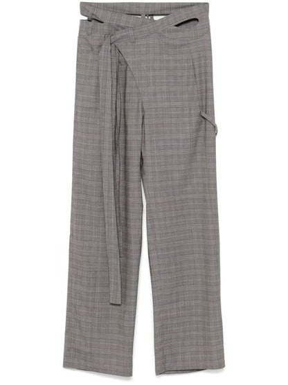WOOL BLEND WRAP TROUSERS
