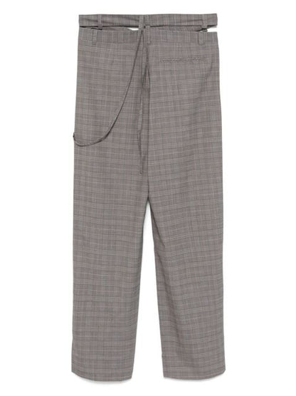 WOOL BLEND WRAP TROUSERS