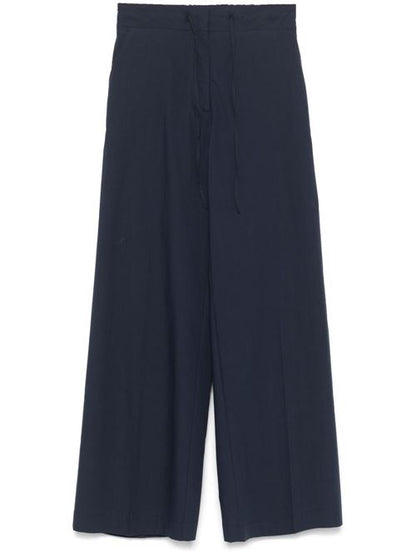 COTTON WIDE-LEG TROUSERS