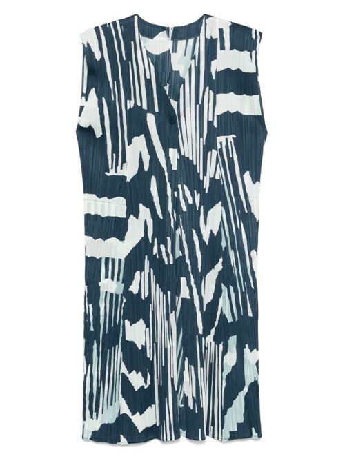 PRINTED PLEATED VEST