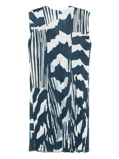 PRINTED PLEATED VEST