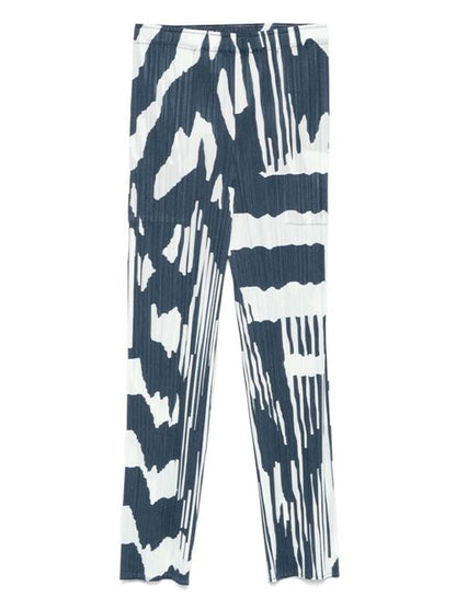 PRINTED PLEATED TROUSERS