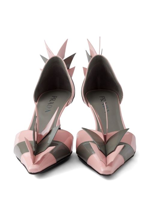 PATENT LEATHER BICOLOR PUMPS