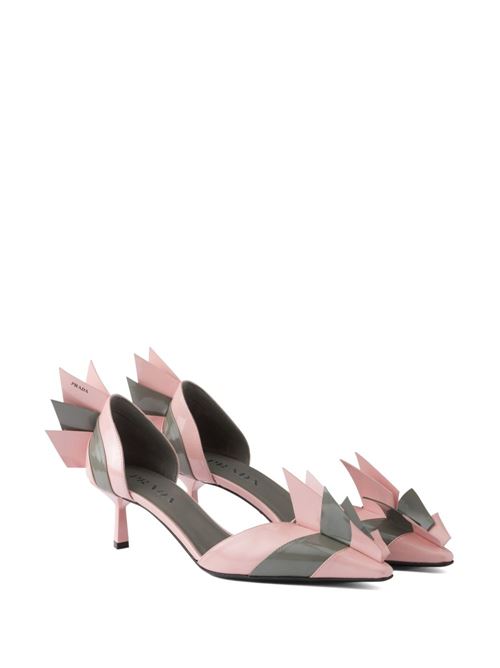 PATENT LEATHER BICOLOR PUMPS
