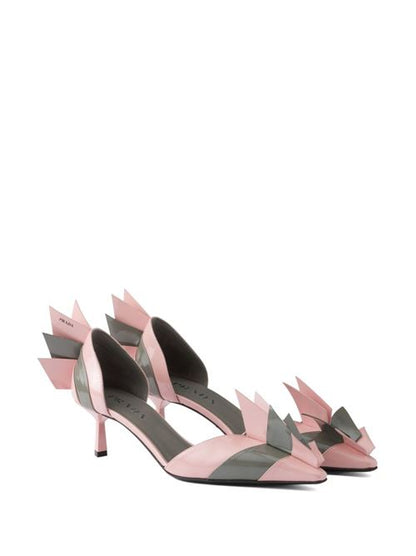 PATENT LEATHER BICOLOR PUMPS