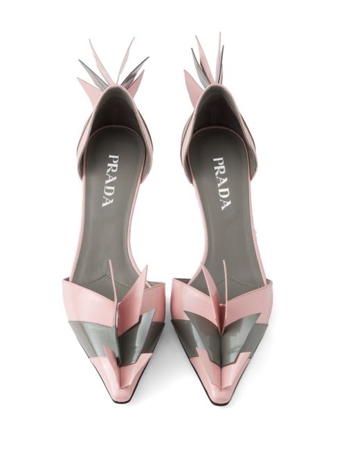 PATENT LEATHER BICOLOR PUMPS