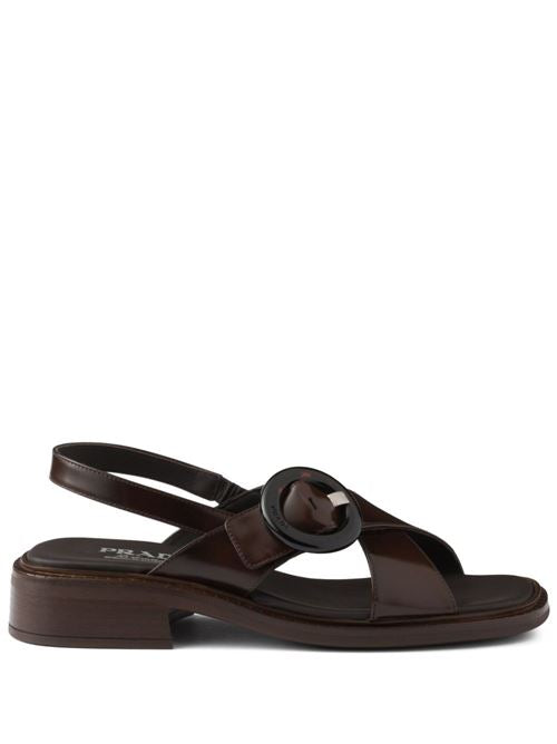 LEATHER SLINGBACK SANDALS