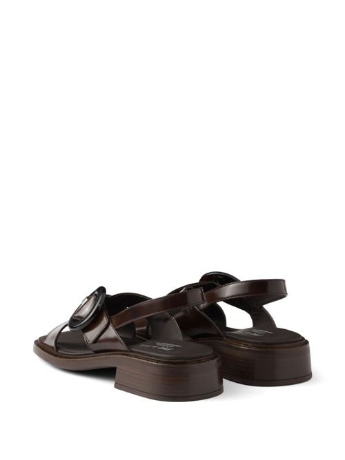 LEATHER SLINGBACK SANDALS