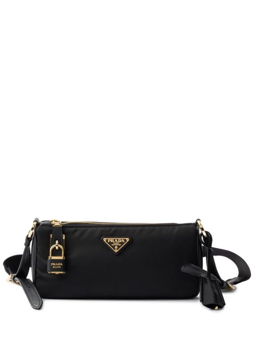RE-NYLON AND LEATHER SHOULDER BAG