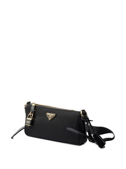 RE-NYLON AND LEATHER SHOULDER BAG