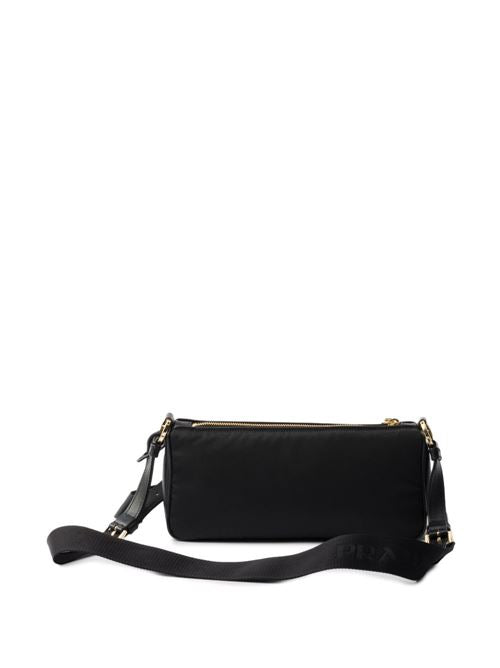 RE-NYLON AND LEATHER SHOULDER BAG