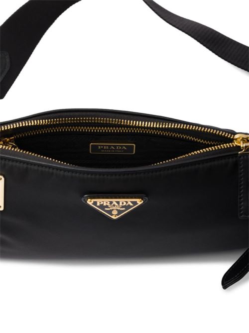 RE-NYLON AND LEATHER SHOULDER BAG