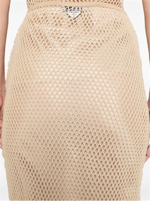 OPEN-KNIT MIDI SKIRT