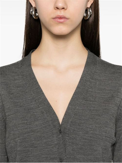WOOL V-NECKED CARDIGAN