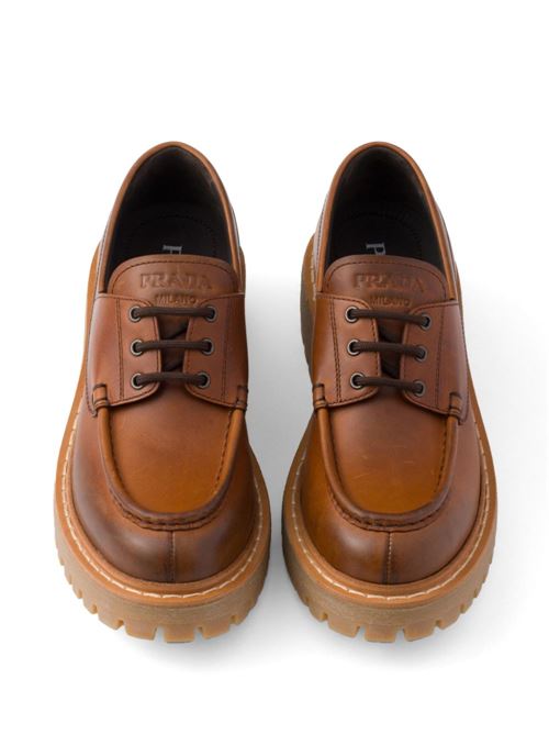 LEATHER LACE-UP LOAFERS