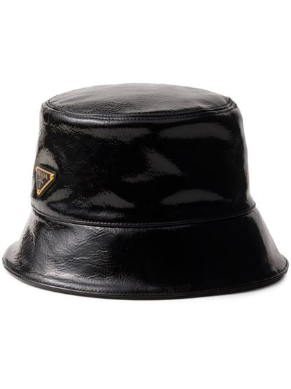 PATENT LEATHER BUCKET HAT