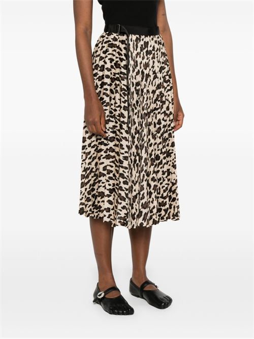 LEOPARD PRINT MIDI SKIRT
