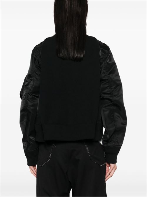 COTTON AND NYLON CREWNECK SWEATER