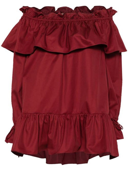 COTTON TWILL MINI DRESS