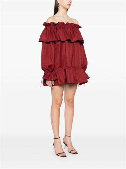 COTTON TWILL MINI DRESS