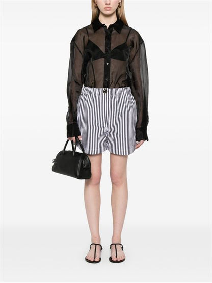 STRIPED COTTON SHORTS