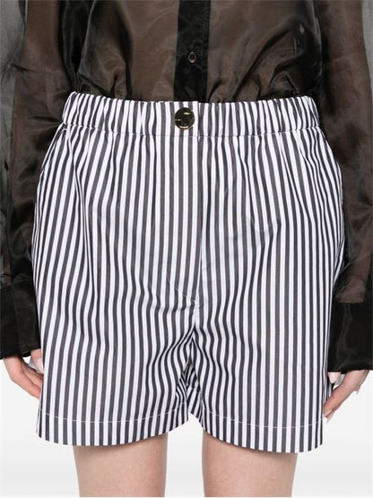 STRIPED COTTON SHORTS