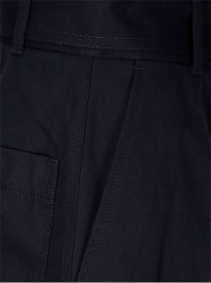 ROUND LEG COTTON TROUSERS