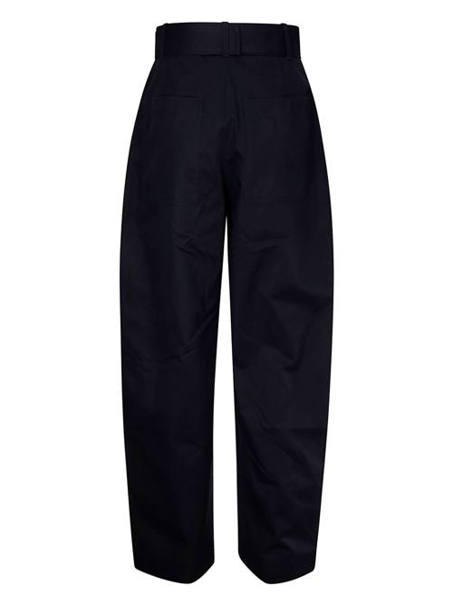 ROUND LEG COTTON TROUSERS