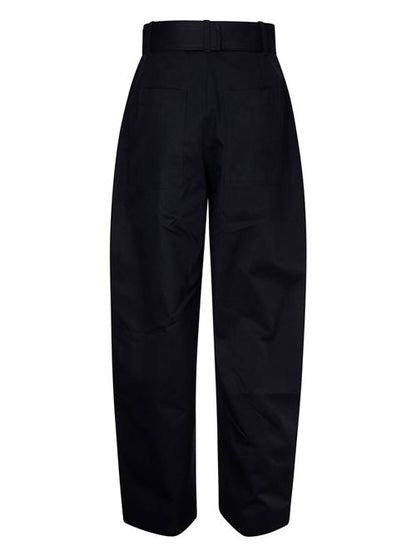 ROUND LEG COTTON TROUSERS