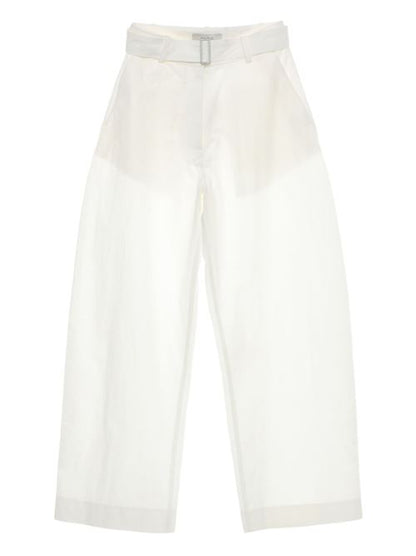 ROUND LEG COTTON TROUSERS