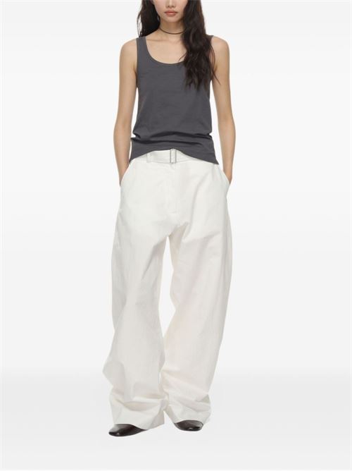 ROUND LEG COTTON TROUSERS