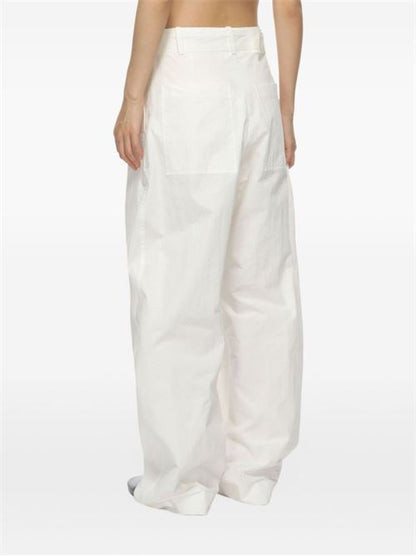 ROUND LEG COTTON TROUSERS