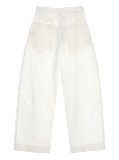 ROUND LEG COTTON TROUSERS