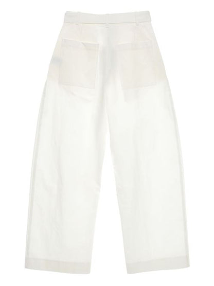 ROUND LEG COTTON TROUSERS