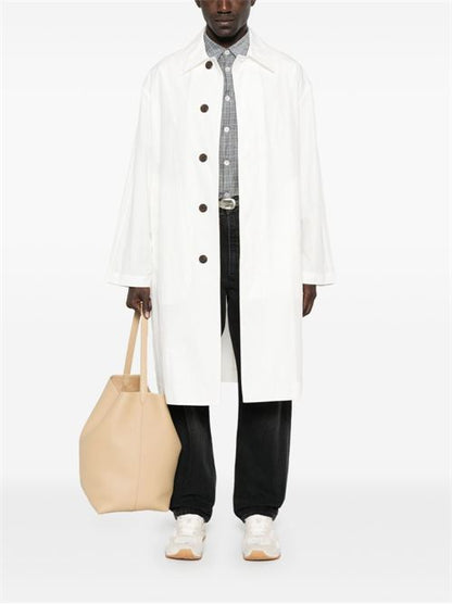 NYLON AND COTTON BLEND COAT