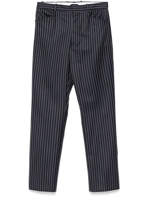 WOOL STRIPED TROUSERS
