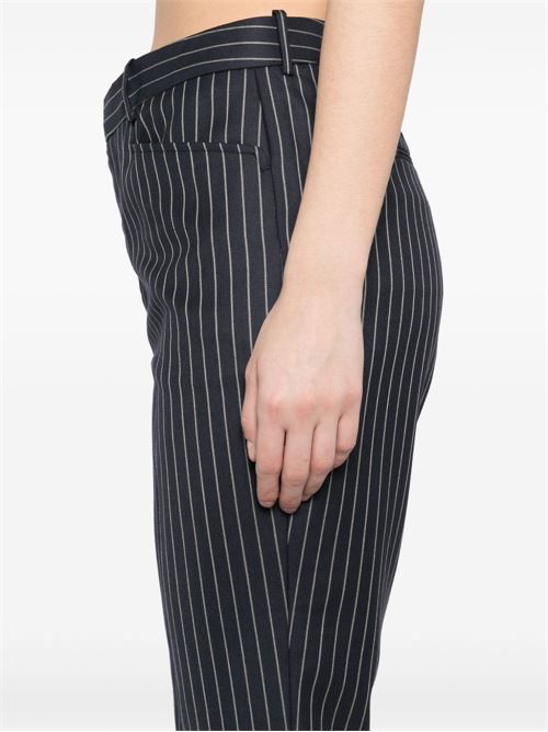 WOOL STRIPED TROUSERS