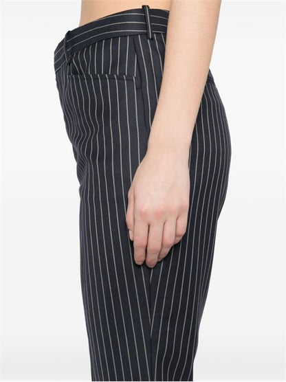 WOOL STRIPED TROUSERS