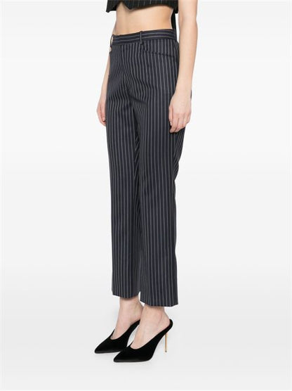 WOOL STRIPED TROUSERS
