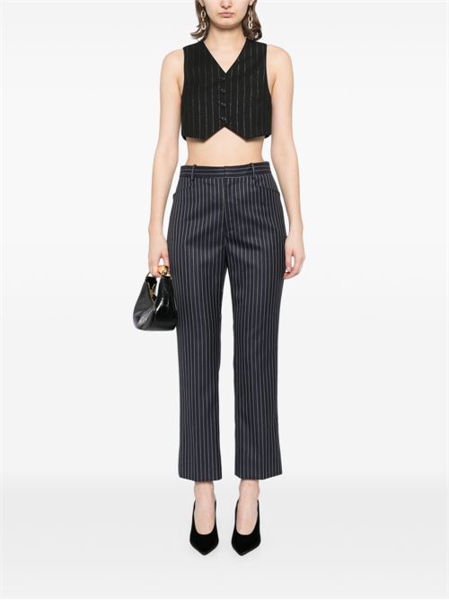 WOOL STRIPED TROUSERS