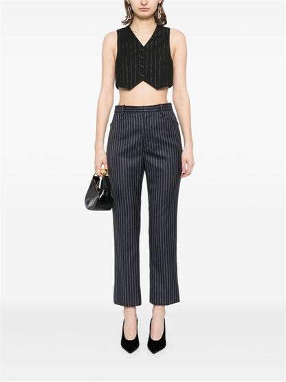 WOOL STRIPED TROUSERS