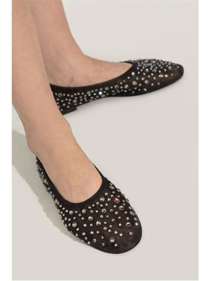 CRYSTAL BALLET FLATS
