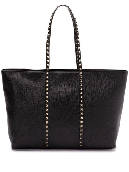 ROCKSTUD LEATHER MEDIUM TOTE