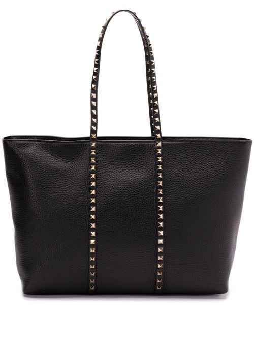 ROCKSTUD LEATHER MEDIUM TOTE