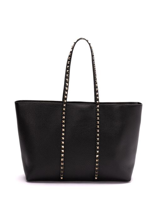 ROCKSTUD LEATHER MEDIUM TOTE