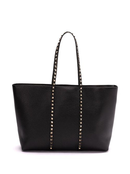 ROCKSTUD LEATHER MEDIUM TOTE